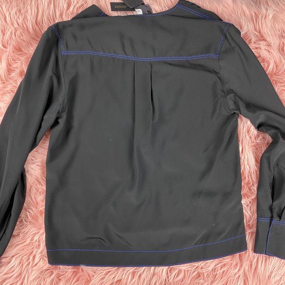 Rag & Bone Shields Silk Wrap Shirt - Picture 7 of 8